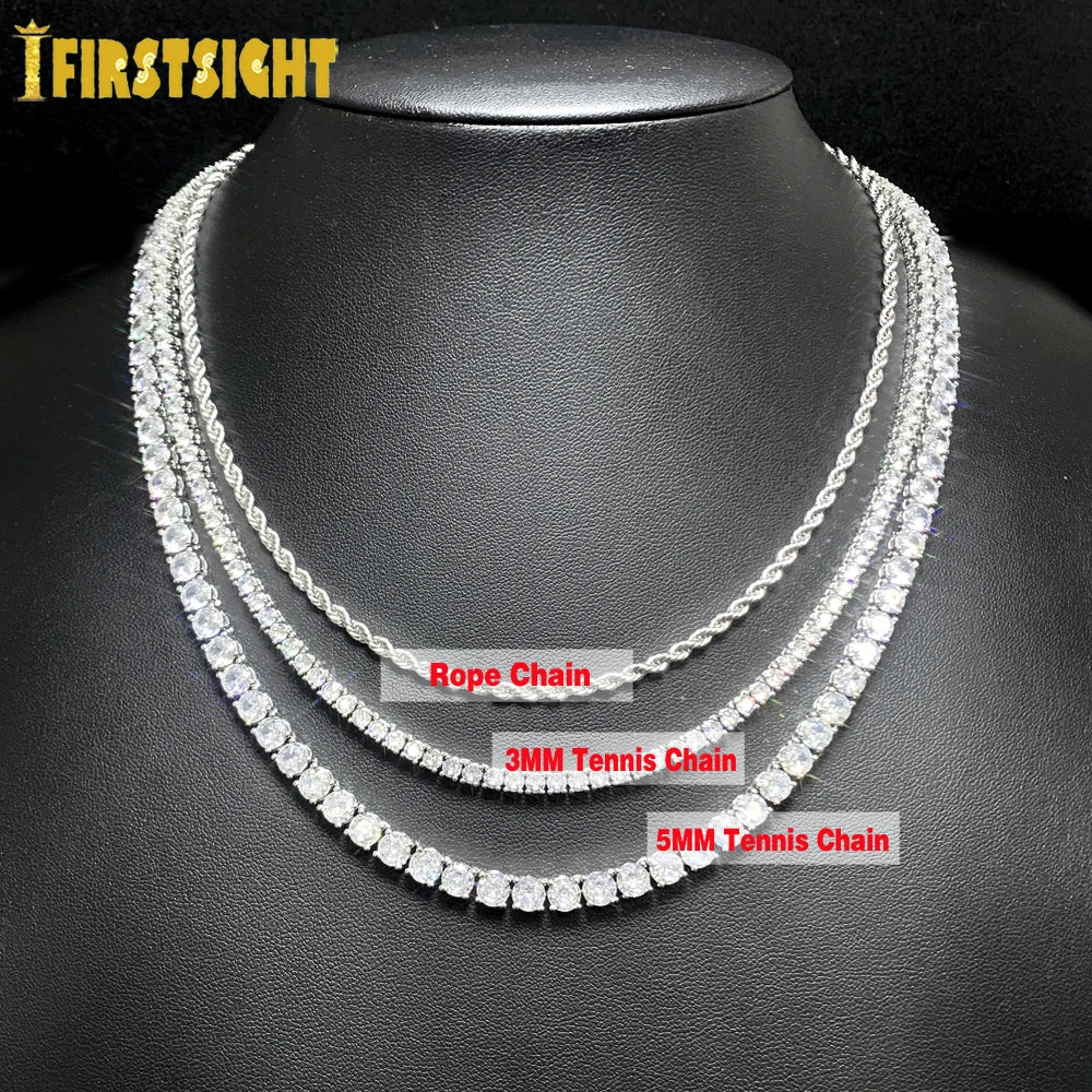 Iced Out Letter Heavy Chunk Big Pendant Necklace Bling CZ Cubic Zirconia Self Made Badge Charm Men Fashion Hip Hop Jewelry - Luxory Prime