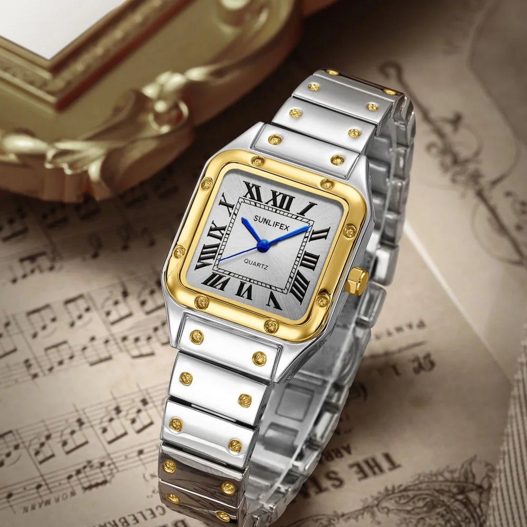 Square Women Watches Ladies Quartz Watch Female Wristwatch Stainless Steel Bamboo Strap Casual Lady Clock Watch Relogio Feminino - Luxory Prime